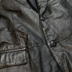 画像5: BLACK LEATHER 2B TAILORED JACKET / Mens XL(L) (5)