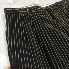 画像3: OLD STRIPE PATTERN WIDE SLACKS / W34 / MADE IN USA (3)