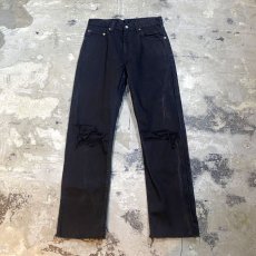 画像1: 【LEVI'S】505 CRASH DAMAGE DENIM PANTS / W30 (1)