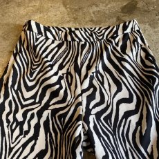 画像7: ZEBRA PATTERN FLARE DESIGN PANTS / W26~W28 (7)