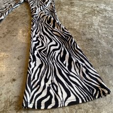 画像5: ZEBRA PATTERN FLARE DESIGN PANTS / W26~W28 (5)