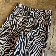 画像10: ZEBRA PATTERN FLARE DESIGN PANTS / W26~W28 (10)