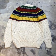 画像2: 80~90's BORDER PATTERN KNIT SWEATER / Mens XL (2)