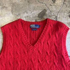 画像6: 【RALPH LAUREN】V NECK DESIGN COLOR KNIT VEST / Ladies M(L) (6)