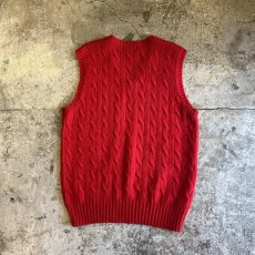 画像2: 【RALPH LAUREN】V NECK DESIGN COLOR KNIT VEST / Ladies M(L) (2)