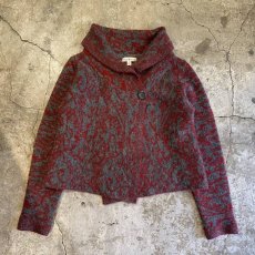 画像1: ALL OVER PATTERN COLOR KNIT DESIGN JACKET / Ladies M (1)