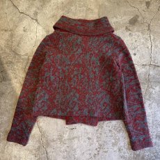 画像2: ALL OVER PATTERN COLOR KNIT DESIGN JACKET / Ladies M (2)