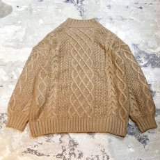 画像2: MOCK NECK VARIOUS KNITTING SWEATER / Mens L (2)