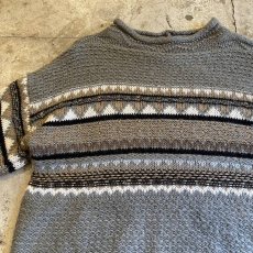 画像8: POINT MULTI BORDER PATTERN KNIT SWEATER / Ladies M (8)