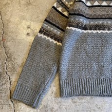 画像5: POINT MULTI BORDER PATTERN KNIT SWEATER / Ladies M (5)