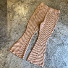 画像4: COLOR RIB DESIGN FLARE KNIT PANTS / W29~W33 (4)