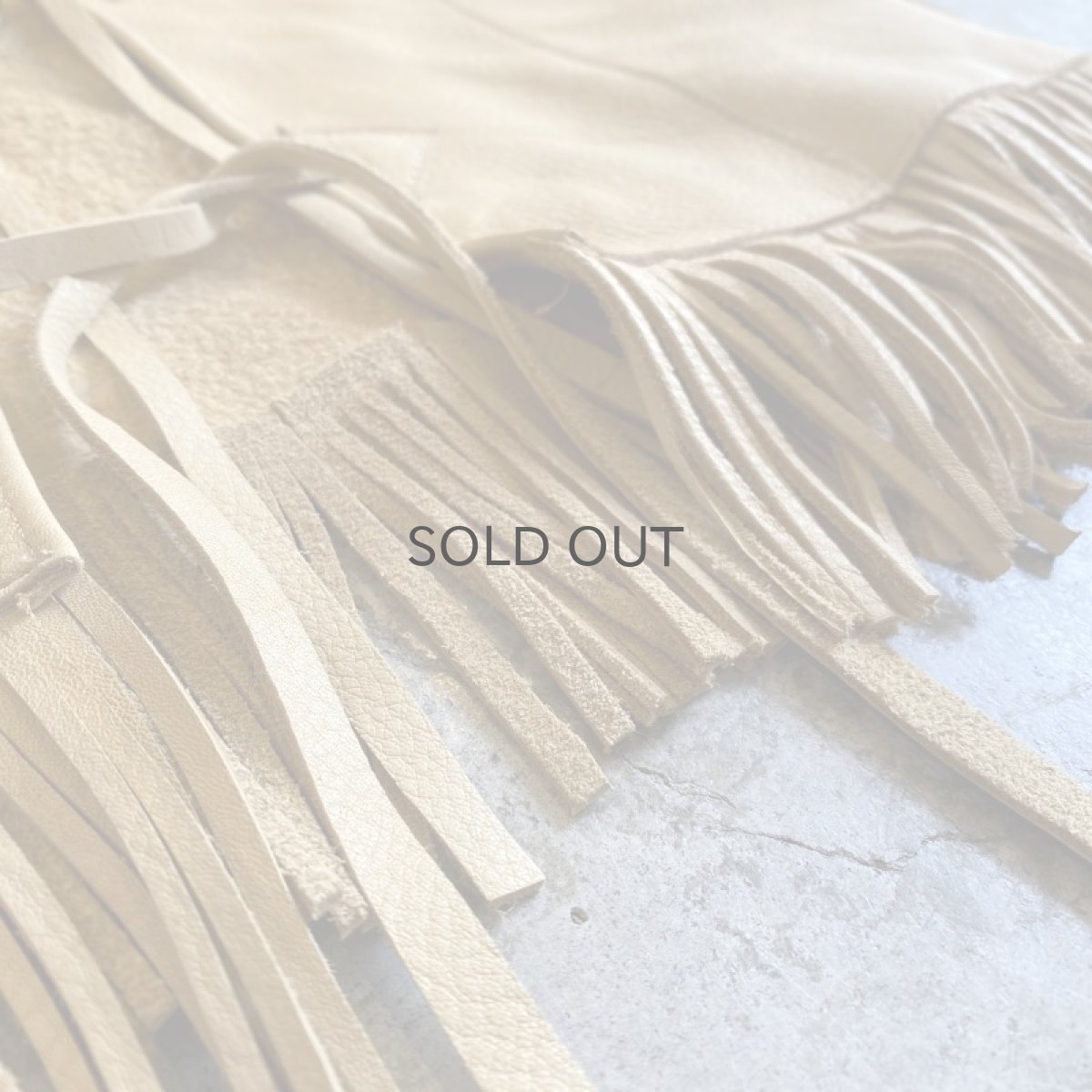 画像11: LEATHER FRINGE SHORT DESIGN VEST / Ladies XL(S) (11)