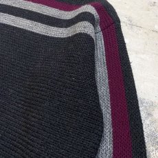 画像4: OLD BORDER LINE PATTERN WOOL KNIT SWEATER / Mens L (4)