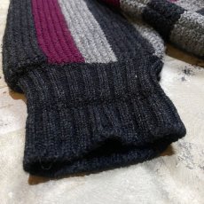 画像7: OLD BORDER LINE PATTERN WOOL KNIT SWEATER / Mens L (7)