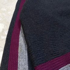 画像5: OLD BORDER LINE PATTERN WOOL KNIT SWEATER / Mens L (5)