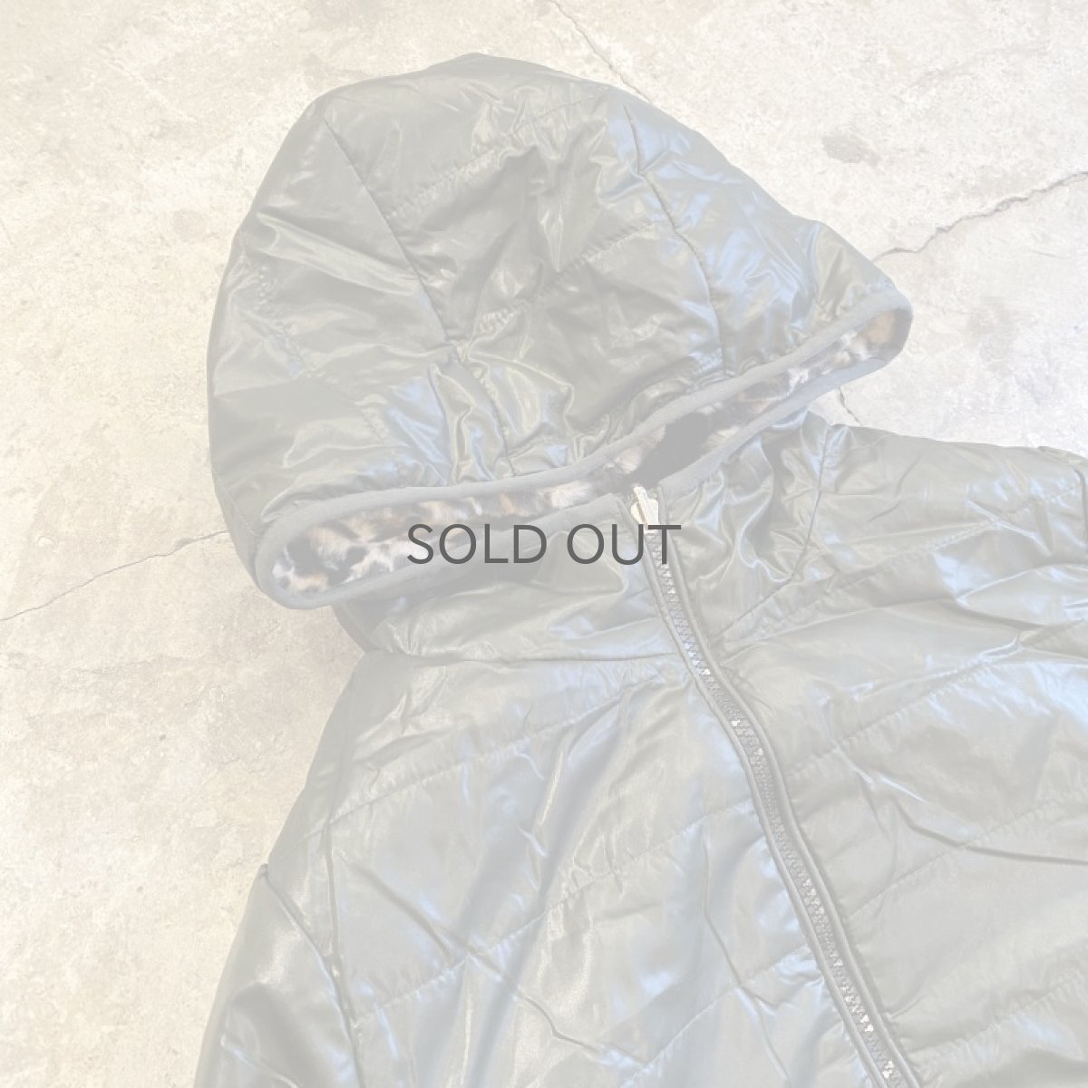 画像10: REVERSIBLE FAUX LEOPARD FUR QUILTING DESIGN ZIP UP JACKET / Ladies M (10)