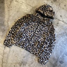 画像6: REVERSIBLE FAUX LEOPARD FUR QUILTING DESIGN ZIP UP JACKET / Ladies M (6)