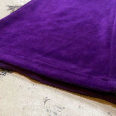 画像8: PURPLE COLOR WIDE SILHOUETTE VELOUR PANTS / FREE (8)