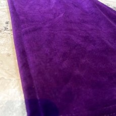 画像7: PURPLE COLOR WIDE SILHOUETTE VELOUR PANTS / FREE (7)