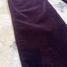 画像7: DARK PURPLE COLOR VELOUR PANTS / W30 (7)