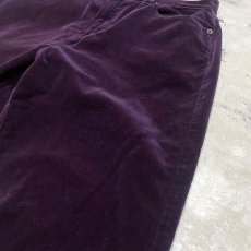 画像4: DARK PURPLE COLOR VELOUR PANTS / W30 (4)