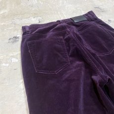 画像9: DARK PURPLE COLOR VELOUR PANTS / W30 (9)