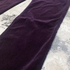 画像6: DARK PURPLE COLOR VELOUR PANTS / W30 (6)