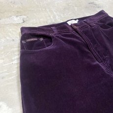 画像3: DARK PURPLE COLOR VELOUR PANTS / W30 (3)