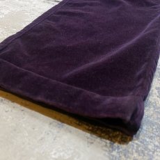 画像8: DARK PURPLE COLOR VELOUR PANTS / W30 (8)