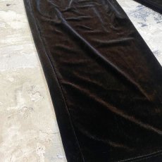 画像7: BLACK COLOR DESIGN VELOUR PANTS / W26~ (7)