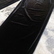 画像6: BLACK COLOR DESIGN VELOUR PANTS / W26~ (6)