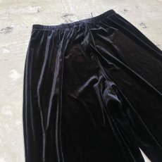 画像9: BLACK COLOR DESIGN VELOUR PANTS / W26~ (9)
