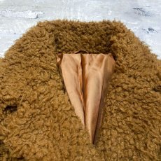 画像10: BROWN COLOR DOUBLE BREASTED BOA COAT / Mens M (10)