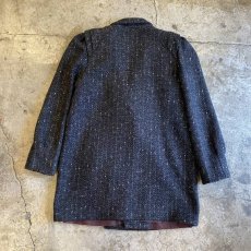 画像2: TWEED DESIGN GATHER SHOULDER DOUBLE JACKET / Ladies L / MADE IN USA (2)