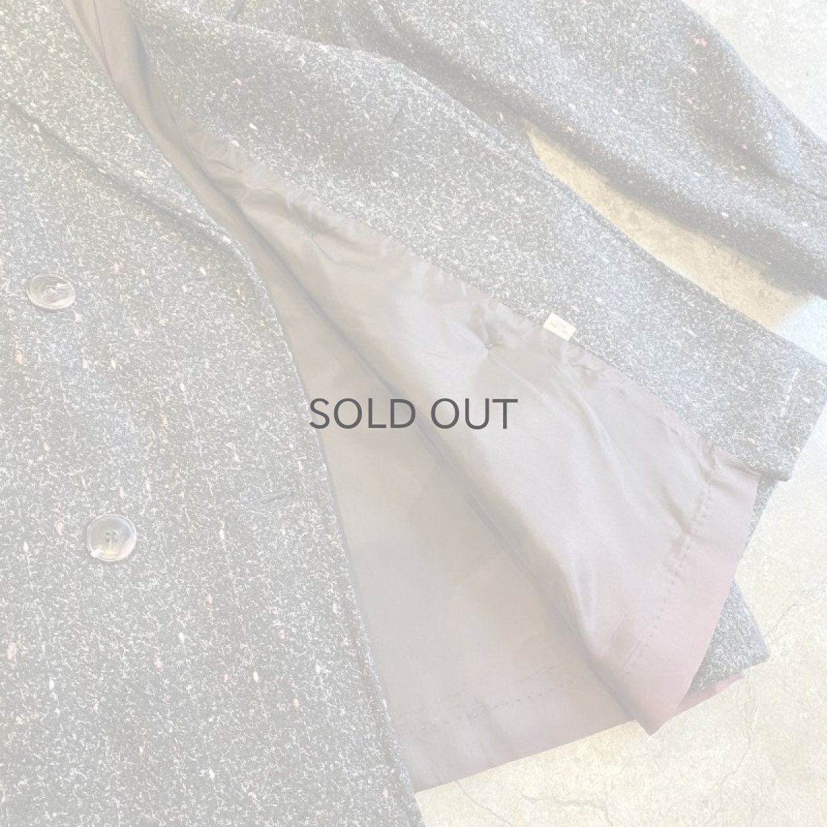 画像7: TWEED DESIGN GATHER SHOULDER DOUBLE JACKET / Ladies L / MADE IN USA (7)