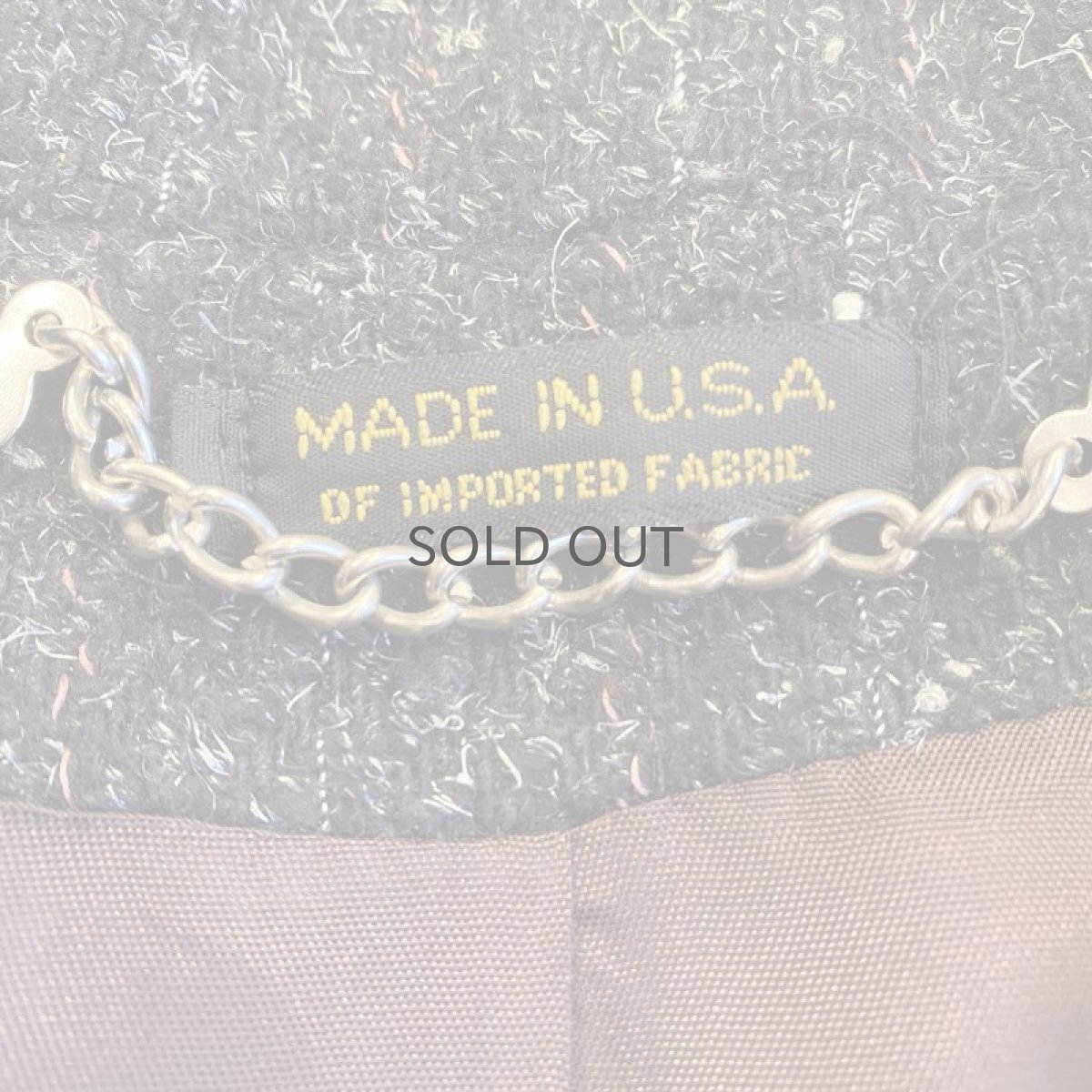 画像10: TWEED DESIGN GATHER SHOULDER DOUBLE JACKET / Ladies L / MADE IN USA (10)