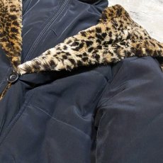 画像4: LEOPARD HOODIE LAYERED PADDING JACKET / Mens M(L) (4)