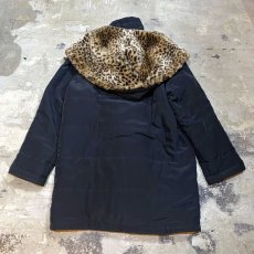 画像2: LEOPARD HOODIE LAYERED PADDING JACKET / Mens M(L) (2)