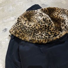 画像9: LEOPARD HOODIE LAYERED PADDING JACKET / Mens M(L) (9)