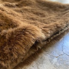 画像10: BROWN COLOR FAUX FUR DESIGN VEST / Ladies M (10)