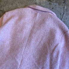 画像9: PINK COLOR QUILTING LINING DESIGN WOOL DOUBLE JACKET / Ladies L (9)