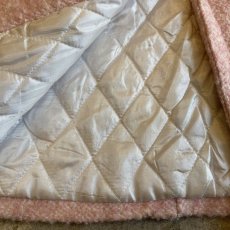 画像8: PINK COLOR QUILTING LINING DESIGN WOOL DOUBLE JACKET / Ladies L (8)