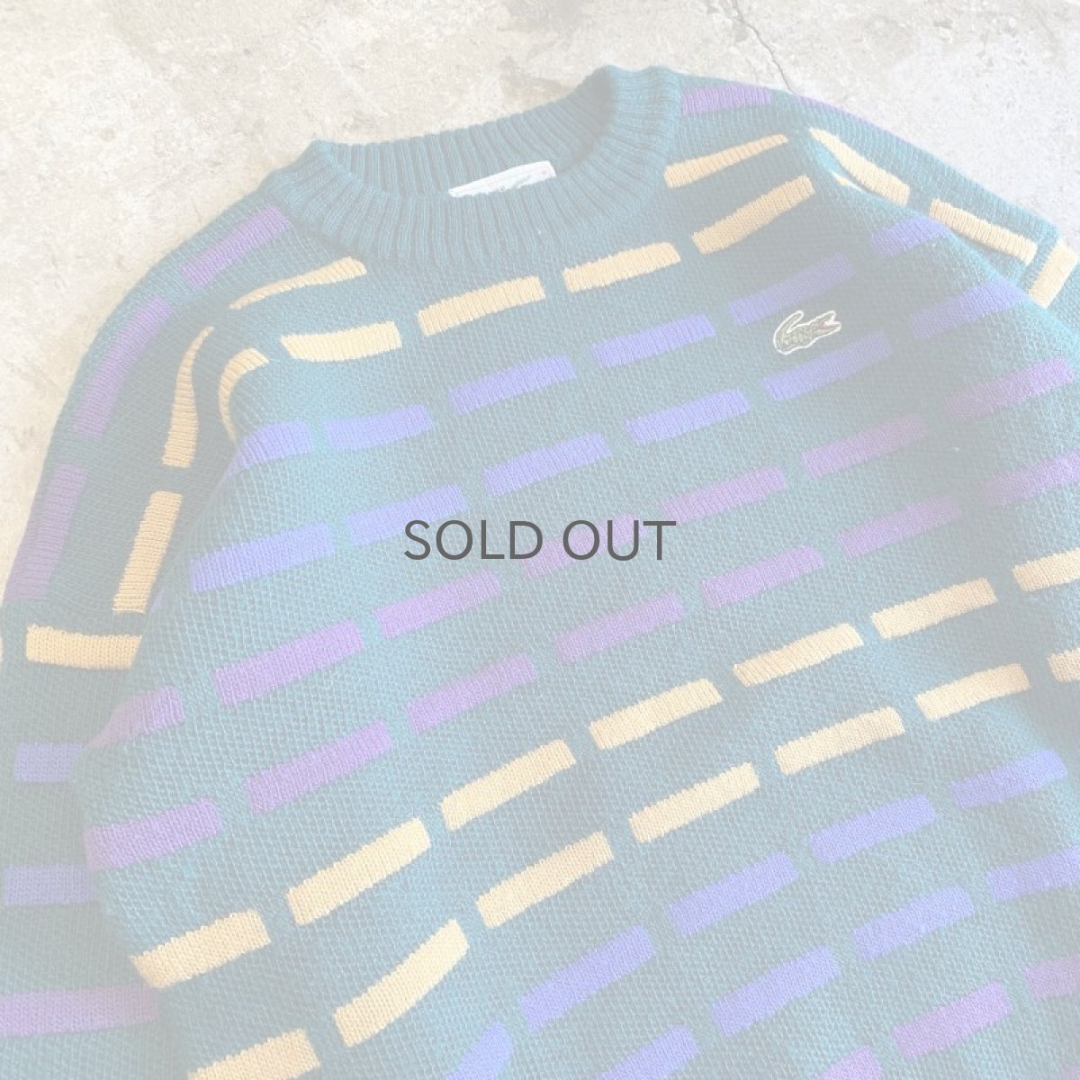 画像3: 【LACOSTE】ALL OVER PATTERN COLOR KNIT SWEATER / Ladies L (3)