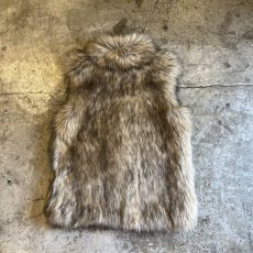 画像2: MIX COLOR FAUX FUR DESIGN VEST / Ladies M (2)