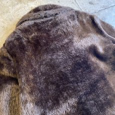 画像8: 60's~70's FAUX FUR DOUBLE DESIGN BROWN COLOR COAT / Ladies L (8)