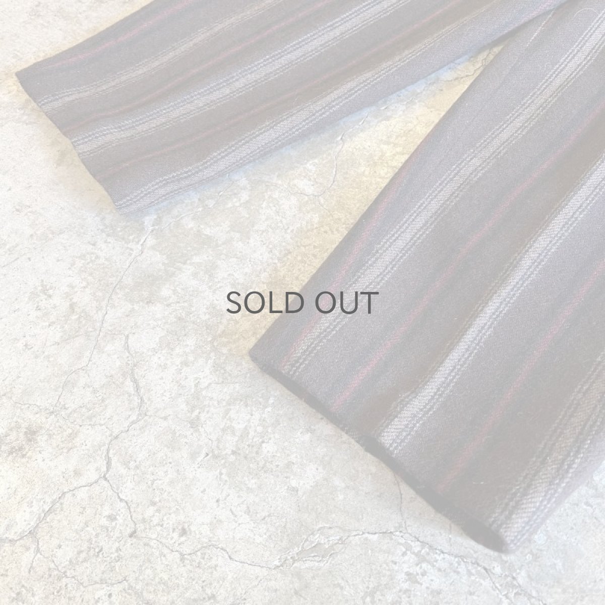 画像4: MULTI STRIPE PATTERN 2 TUCK DESIGN TAPERED PANTS / W29 (4)