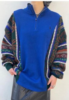 画像13: 【Wiz&Witch】"UNITED" TWO FACE HALF ZIP SWEATER / OS (13)