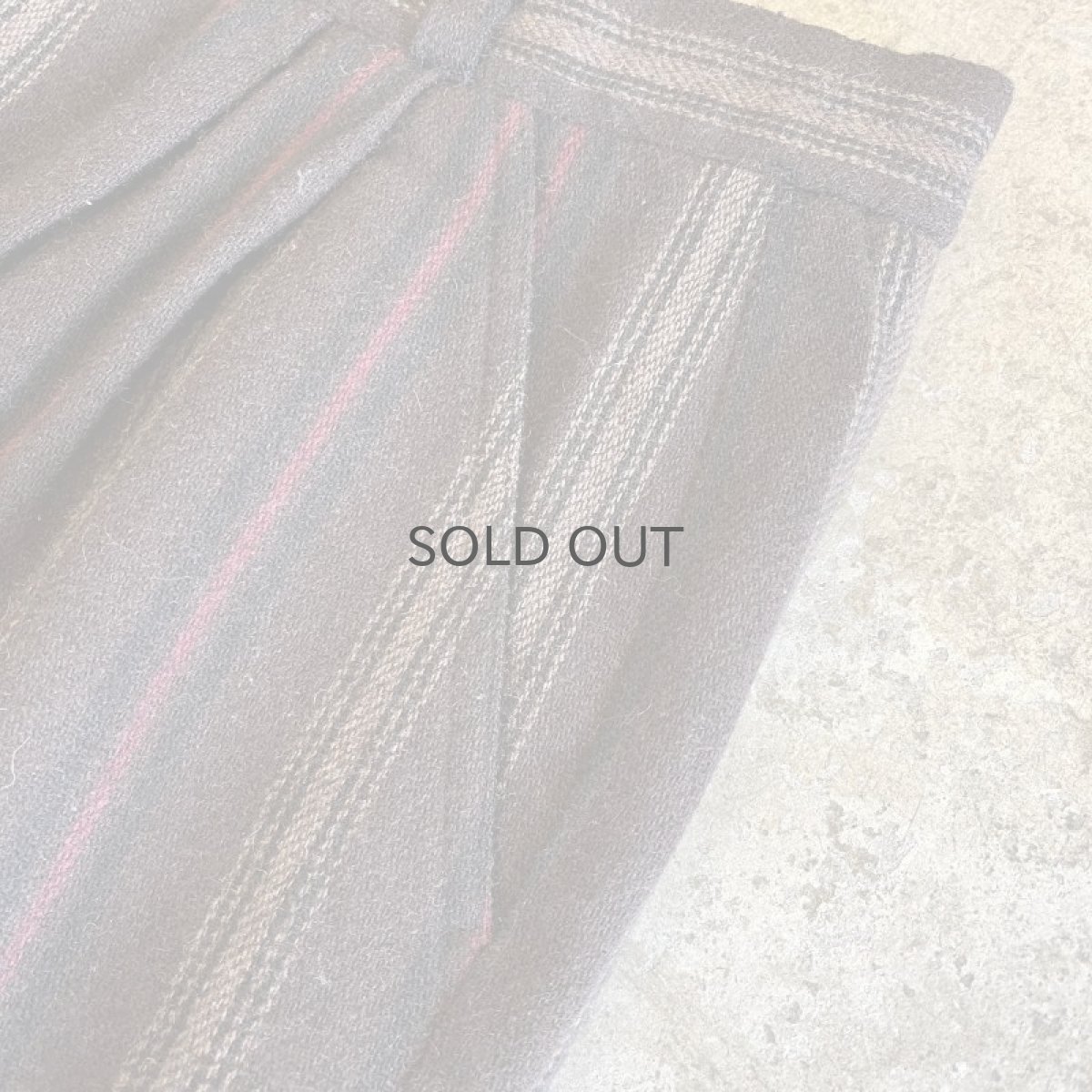 画像5: MULTI STRIPE PATTERN 2 TUCK DESIGN TAPERED PANTS / W29 (5)