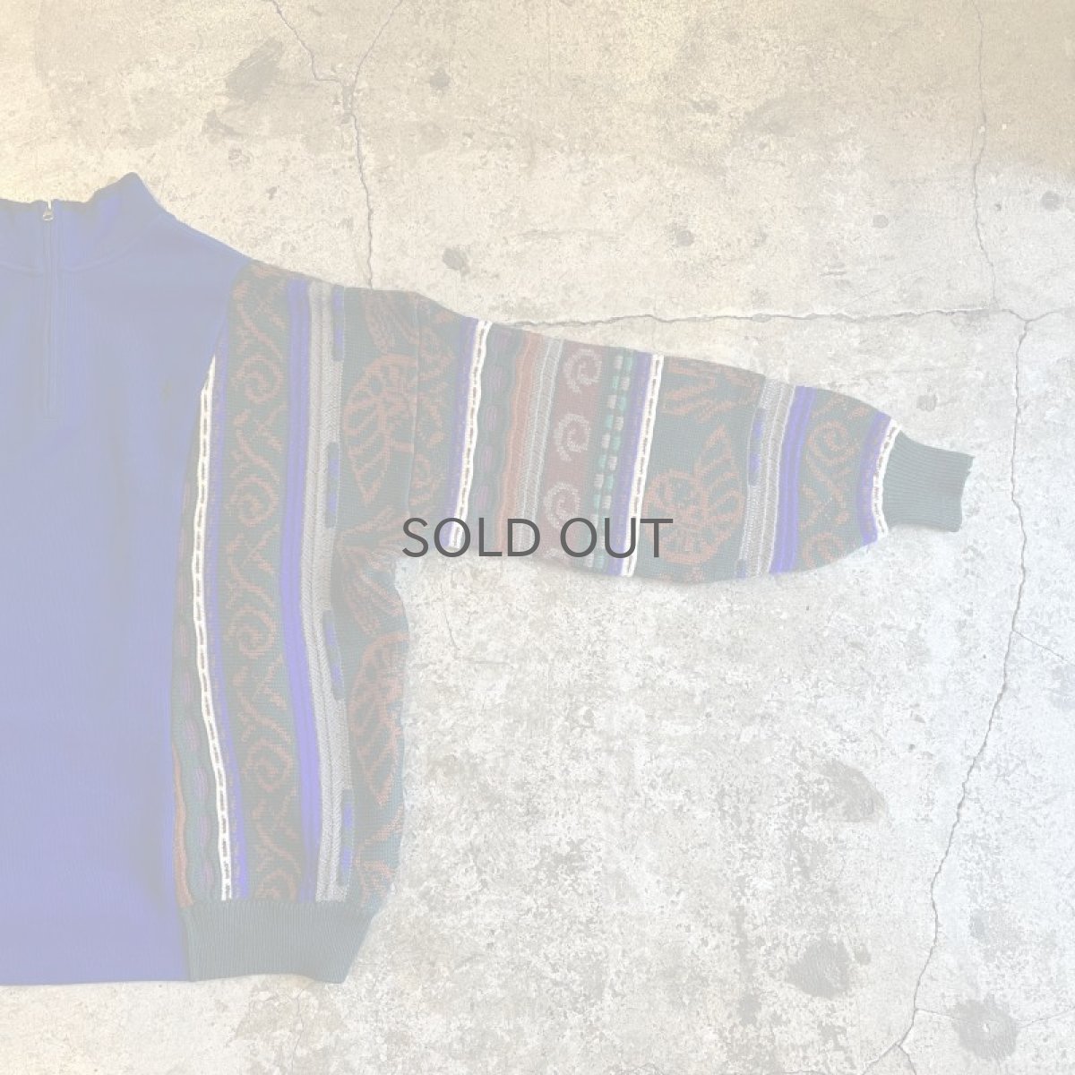 画像5: 【Wiz&Witch】"UNITED" TWO FACE HALF ZIP SWEATER / OS (5)