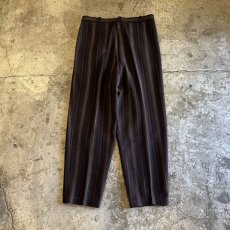 画像2: MULTI STRIPE PATTERN 2 TUCK DESIGN TAPERED PANTS / W29 (2)